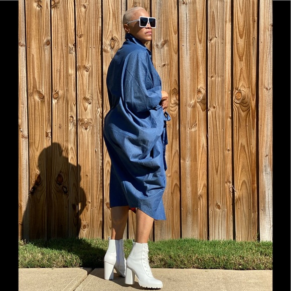 DENIM HORIZON DRESS www.nikishaw.com - Picture 3 of 4